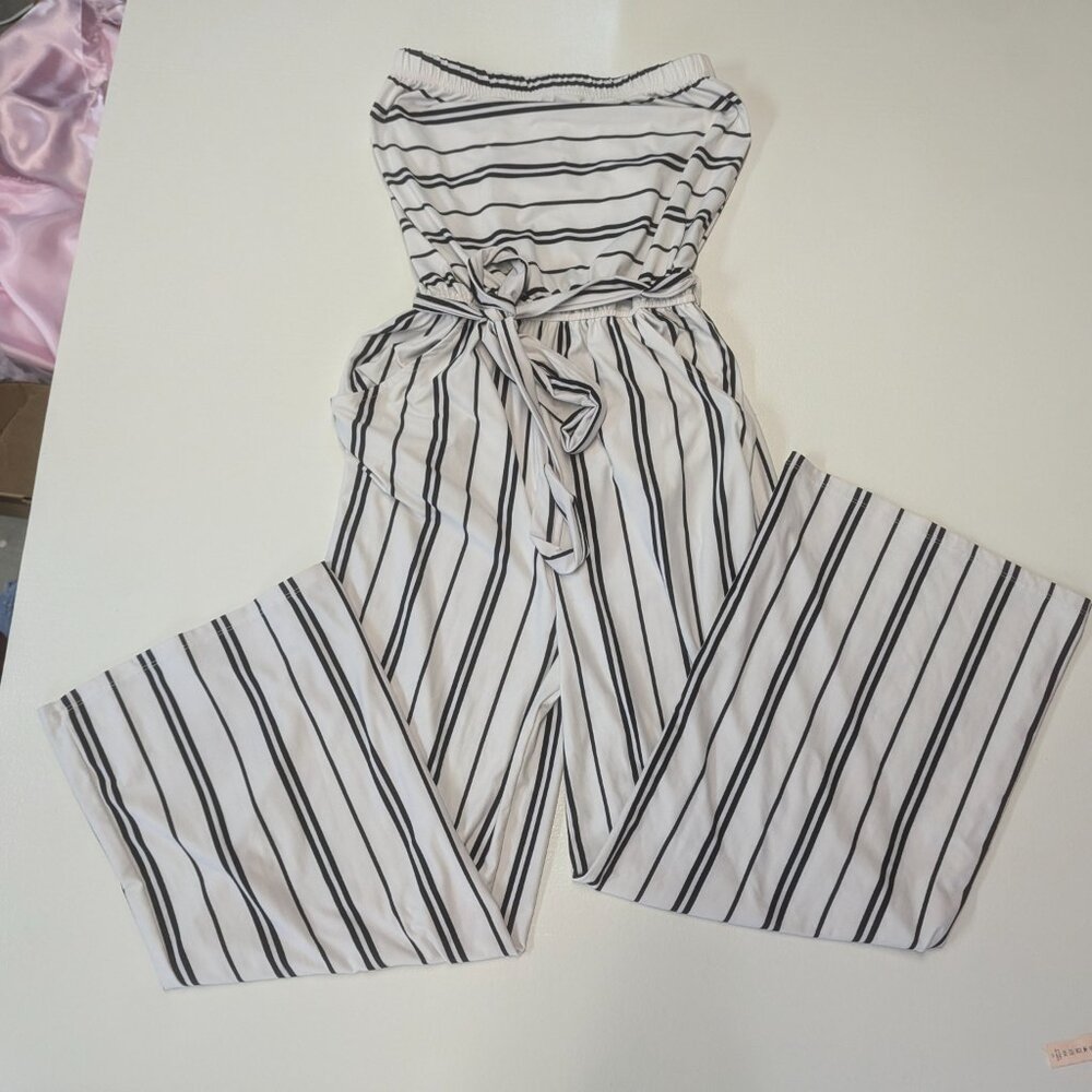 Mia Rose Size Medium Strapless Jumpsuit